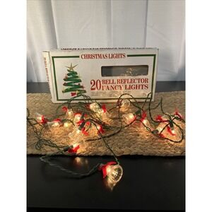 Vintage 20 Bell Reflector Christmas Lights